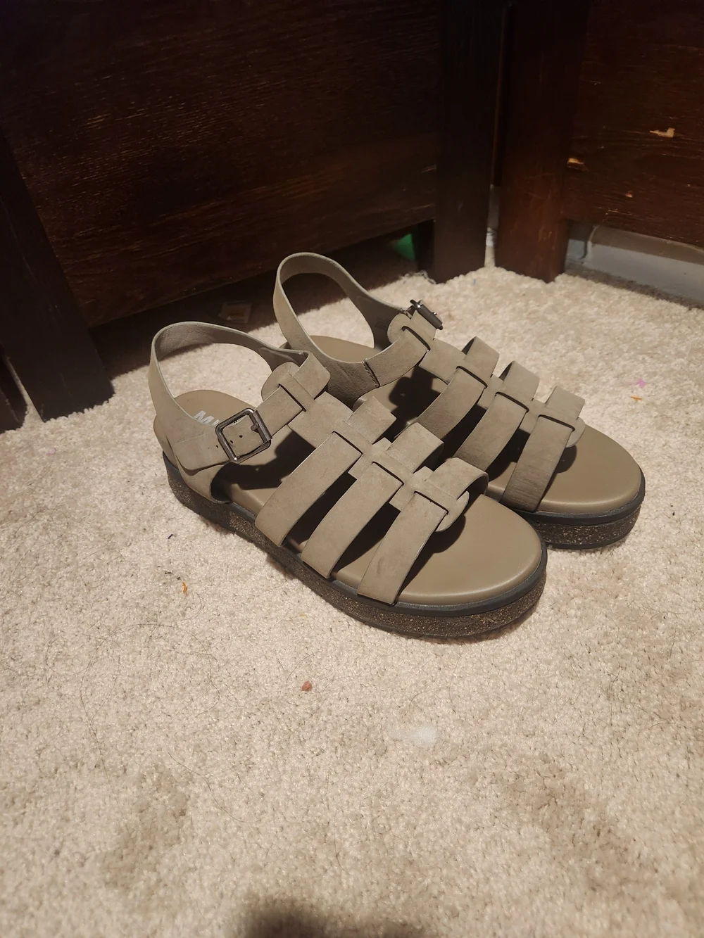 MIA Grey Strappy Platform Sandals